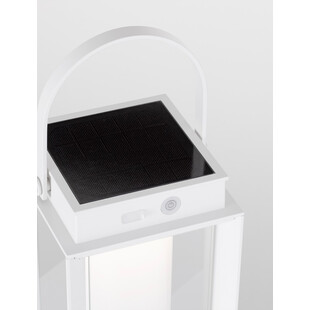 Lampa zewnętrzna solarna na stół Unus LED biała