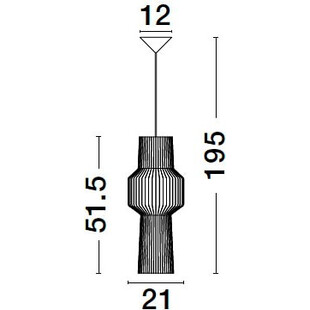 Lampa wisząca sznurkowa boho Darby 21cm czarna
