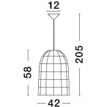 Lampa wisząca boho Wangi 42cm naturalna