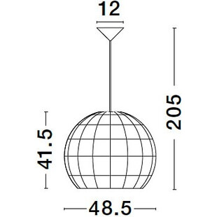 Lampa wisząca rattanowa kula boho Saparua 48,5cm