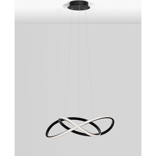 Lampa wisząca nowoczesna Wave LED 56cm czarna