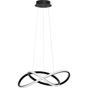 Lampa wisząca nowoczesna Wave LED 56cm czarna
