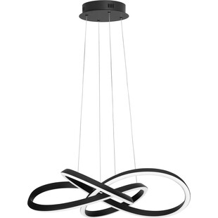 Lampa wisząca nowoczesna Wave LED 68cm czarna