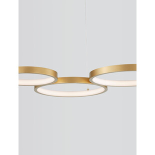 Lampa wiszące okręgi nowoczesne Raan LED 55cm mosiężna