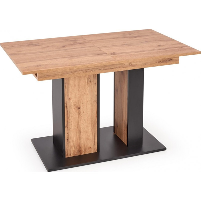 Stół rozkładany na jednej nodze Xarelto 130x85cm dąb wotan / czarny Halmar