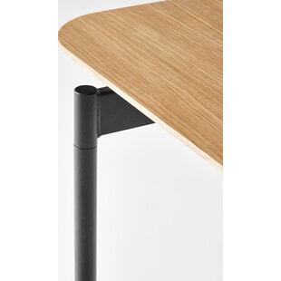 Stół rozkładany retro Smart 170x100cm dąb naturalny / czarny Halmar