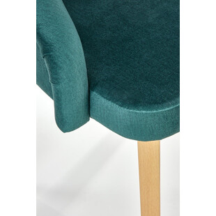 Krzesło welurowe Toledo III dąb miodowy / zielony Halmar