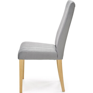 Krzesło welurowe na drewnianych nogach Diego dąb miodowy / szary Halmar