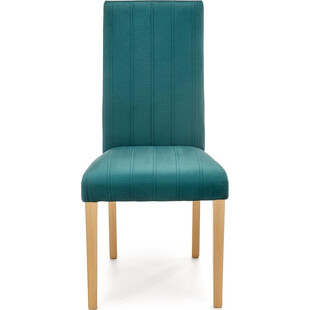 Krzesło tapicerowane na drewnianych nogach Diego dąb miodowy / zielony Halmar