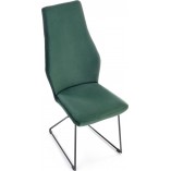 Krzesło welurowe na płozach K485 zielone Halmar