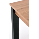 Stół rozkładany loft Gino 100x60cm dąb wotan / czarny Halmar