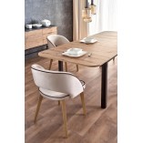 Stół rozkładany loft Florian 160x90cm dąb artisan / czarny Halmar