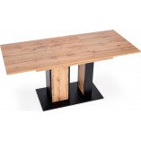 Stół rozkładany Dolomit 130x85cm dąb wotan / czarny Halmar