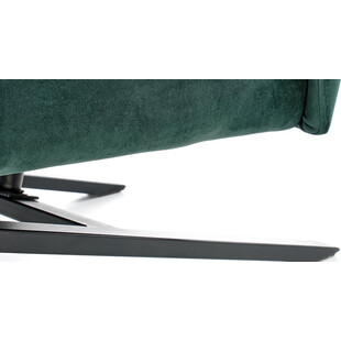 Fotel welurowy designerski Victus ciemny zielony / czarny Halmar