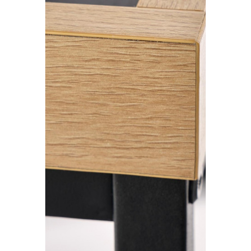 Stolik prostokątny z tacą Vespa 100x60cm naturalny / czarny Halmar