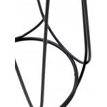 Stolik boczny druciany nowoczesny Nubira 40cm biały marmur / czarny Halmar