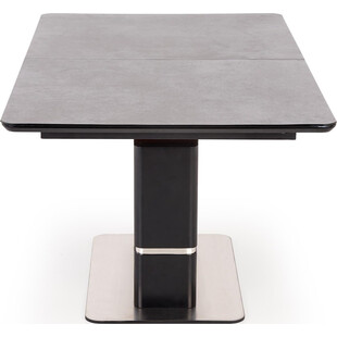 Stół rozkładany na jednej nodze Martin 160x90cm ciemny popiel / czarny Halmar
