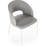 Krzesło tapicerowane "muszelka" K486 szare Halmar