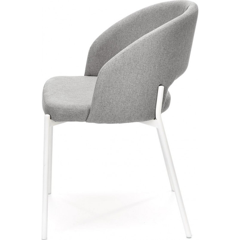Krzesło tapicerowane "muszelka" K486 szare Halmar