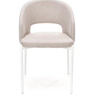 Krzesło tapicerowane "muszelka" K486 beżowe Halmar