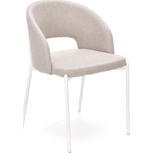 Krzesło tapicerowane "muszelka" K486 beżowe Halmar