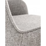 Krzesło tapicerowane z podłokietnikami K481 szare Halmar