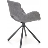 Krzesło fotelowe tapicerowane K475 szare Halmar