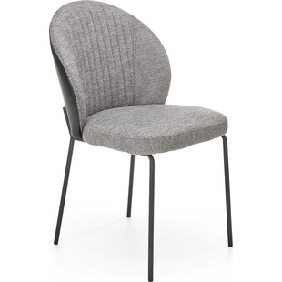 Krzesło tapicerowane nowoczesne K471 popiel / czarny Halmar