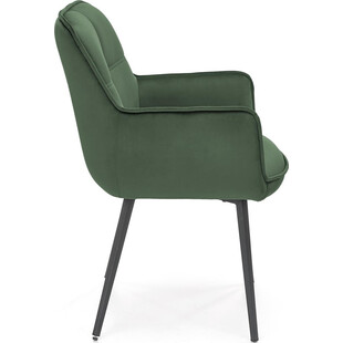 Krzesło welurowe fotelowe K463 zielone Halmar