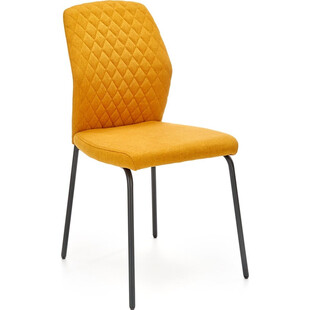 Krzesło tapicerowane pikowane K461 musztardowe Halmar