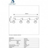 Plafon kierunkowy 4 punktowy Jaster-Led IV Czarny marki Lucide