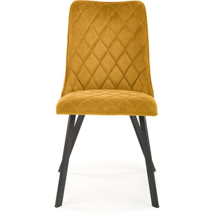Krzesło welurowe pikowane K450 musztardowe Halmar