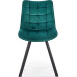 Krzesło welurowe pikowane K332 turkusowe Halmar