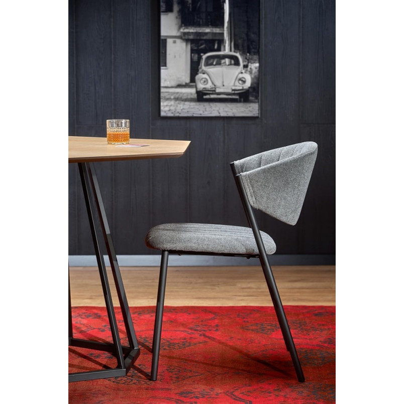 Stół z heksagonalnym blatem Herman 110x95cm naturalny / czarny Halmar