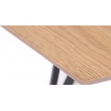 Stół z heksagonalnym blatem Herman 110x95cm naturalny / czarny Halmar