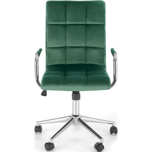 Krzesło młodzieżowe do biurka Gonzo IV Velvet zielone Halmar