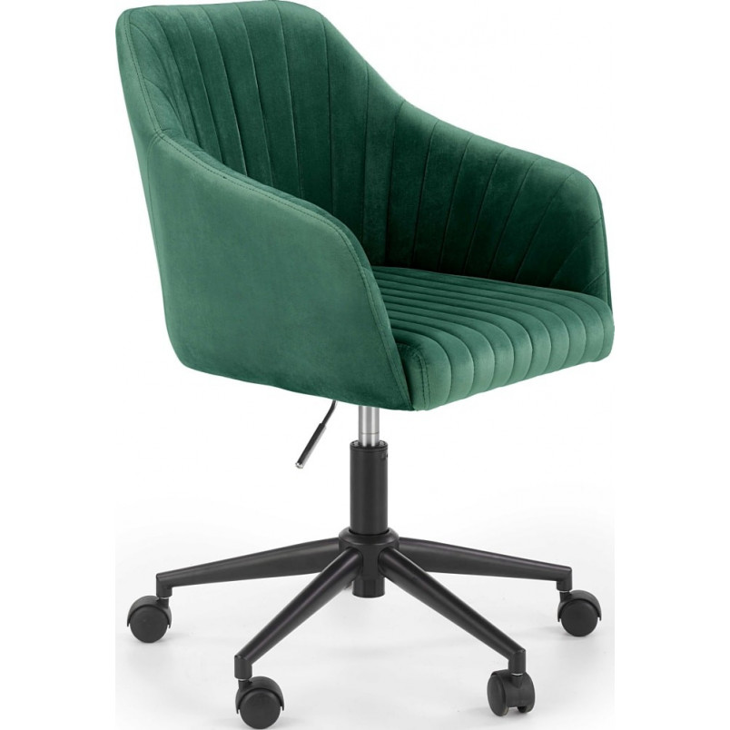 Krzesło młodzieżowe do biurka Fresco Velvet zielone Halmar