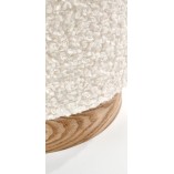 Zestaw puf tapicerowanych ze schowkiem Cancun kremowa bouclé / naturalny Halmar