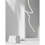 Lampa wisząca szklane kule glamour Moti LED 79cm biały opal / złoty