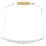 Lampa wisząca szklane kule glamour Moti LED 107cm biały opal / złoty