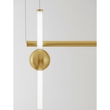 Lampa wisząca glamour Ball Stripe LED III 92cm złoty / opal