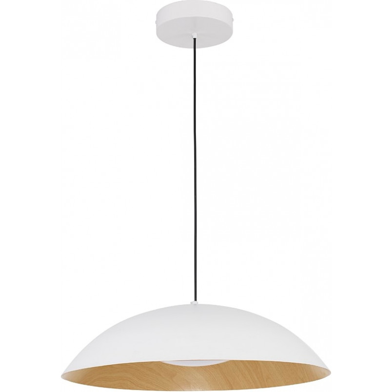 Lampa wisząca skandynawska Classy LED 60cm biały / drewno