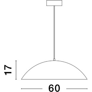 Lampa wisząca skandynawska Classy LED 60cm czarny / drewno