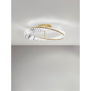 Plafon kryształowy glamour Queen Sahpe LED 60cm przeźroczysty / złoty