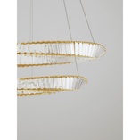 Lampa wisząca kryształowa glamour Queen Shape LED II 80cm przeźroczysty / złoty