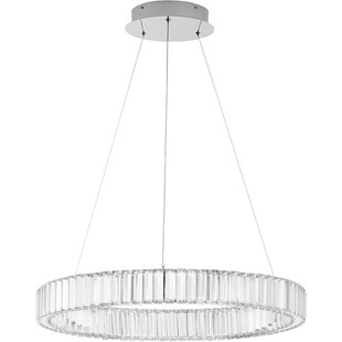 Lampa wisząca kryształowa glamour Queen LED 60cm przeźroczysty / chrom