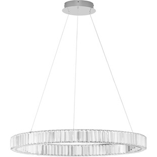 Lampa wisząca kryształowa glamour Queen LED 80cm przeźroczysty / chrom