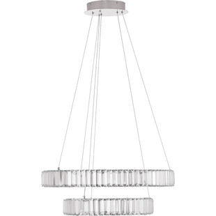 Lampa wisząca kryształowa glamour Queen LED II 60cm przeźroczysty / chrom