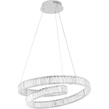 Lampa wisząca kryształowa glamour Fiore LED II 60cm przeźroczysty / chrom