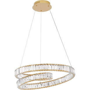 Lampa wisząca kryształowa glamour Fiore LED II 60cm przeźroczysty / złoty